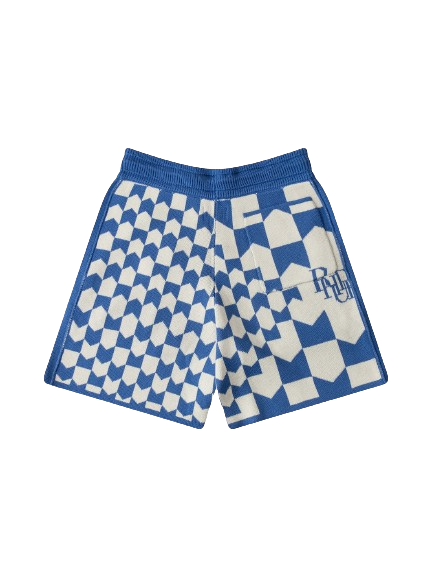 Rhacing Checkered Knit Short
