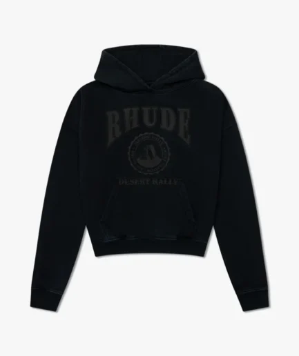 CROPPED DESERT VALLEY HOODIE BLACK