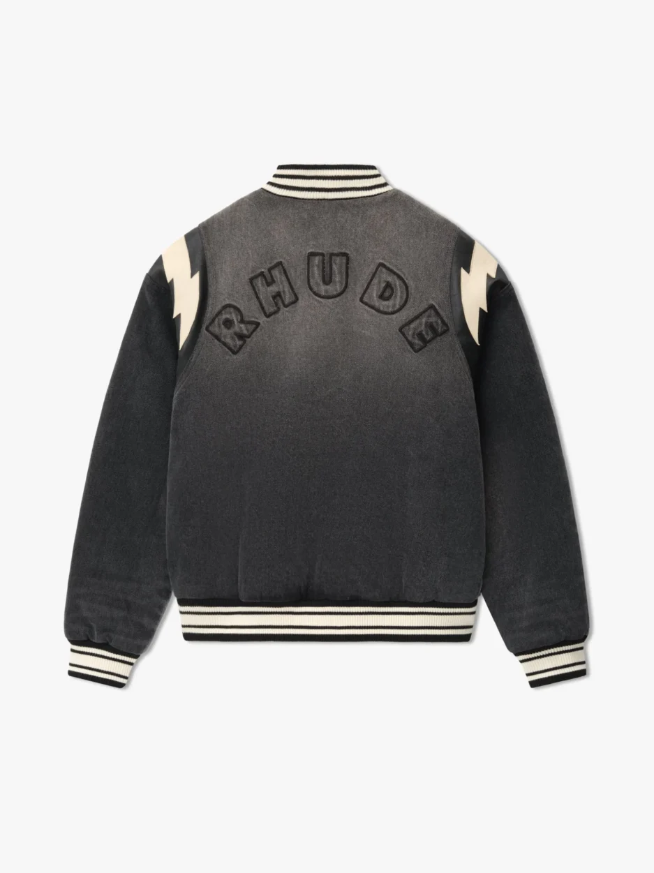 DENIM LIGHTING RHUDE BOMBER JACKET
