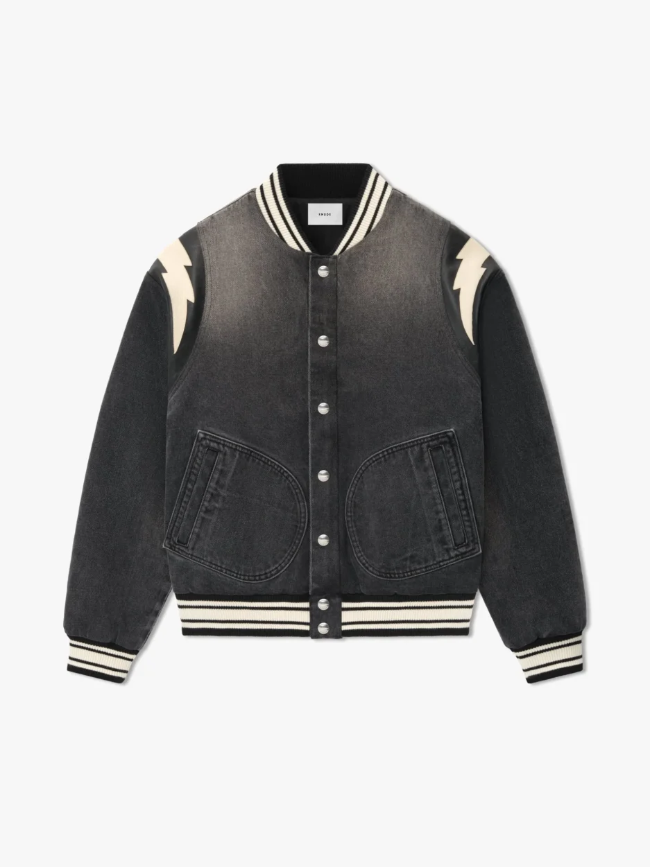 DENIM LIGHTING RHUDE BOMBER JACKET