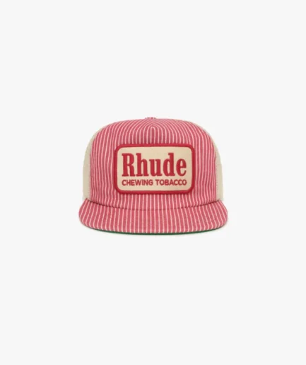 RED STRIPED TOBACCO TRUCKER HAT