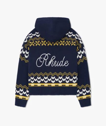 RHUDE PALMA KNIT ZIP-UP