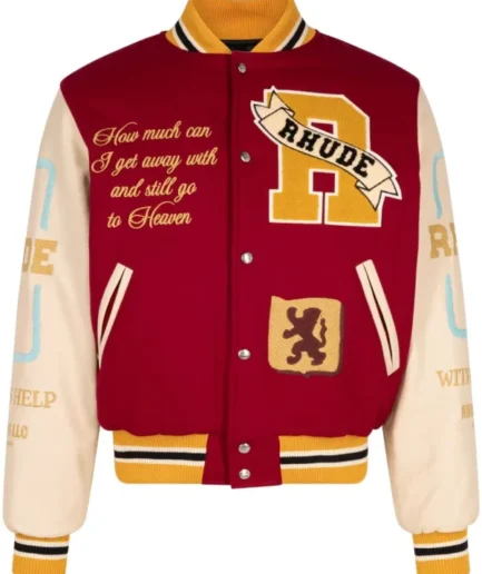 Rhude Men’s Varsity Jackets – Red