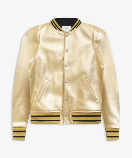 Rhude Metallic Leather Bomber